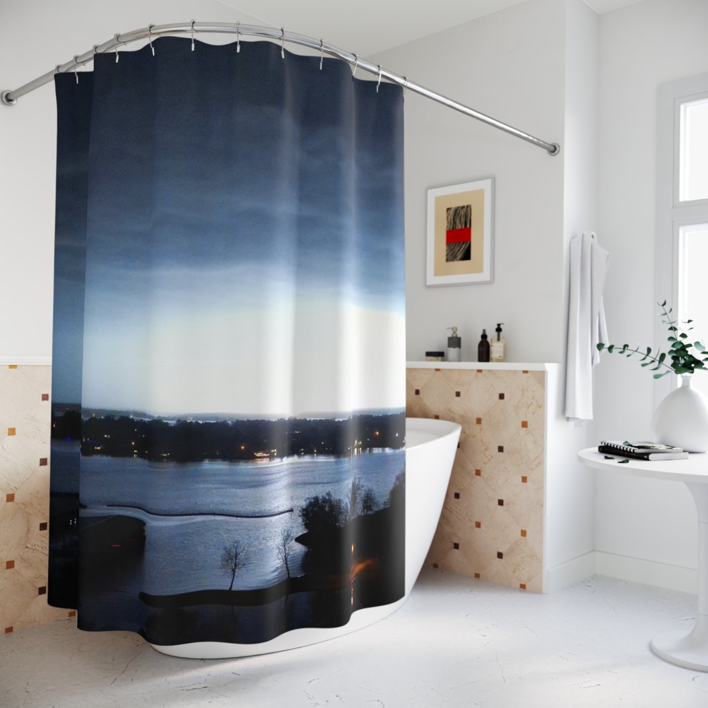 Tranquil Night Sky Shower Curtain - Serene Home Décor