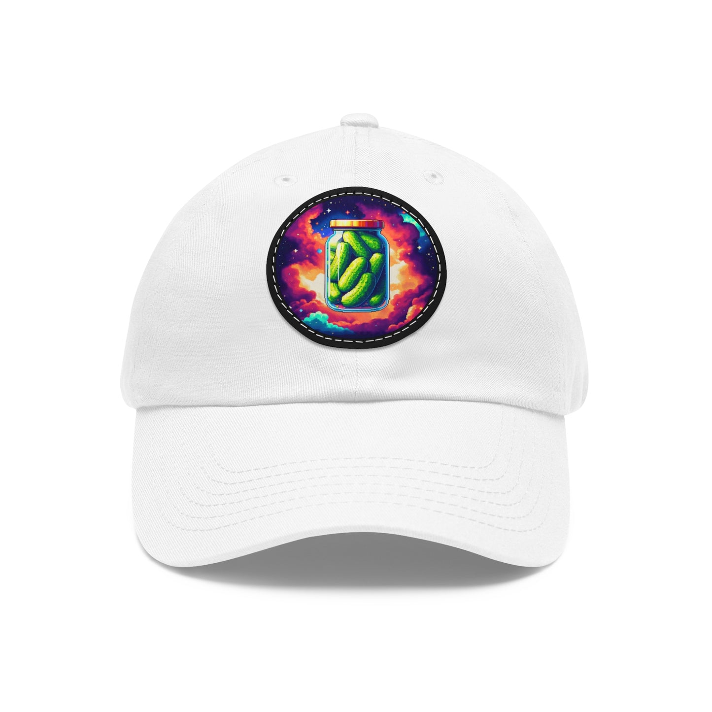Dad Hat with Leather Patch (Round)