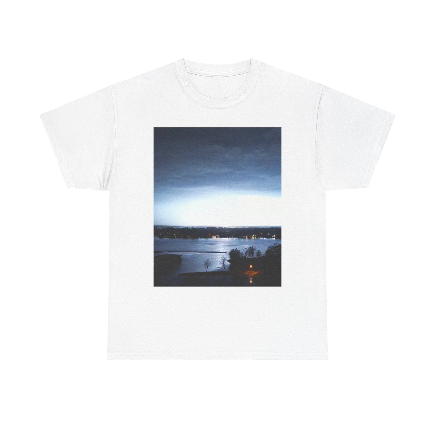 Serene Landscape Unisex Heavy Cotton Tee - Perfect for Nature Lovers