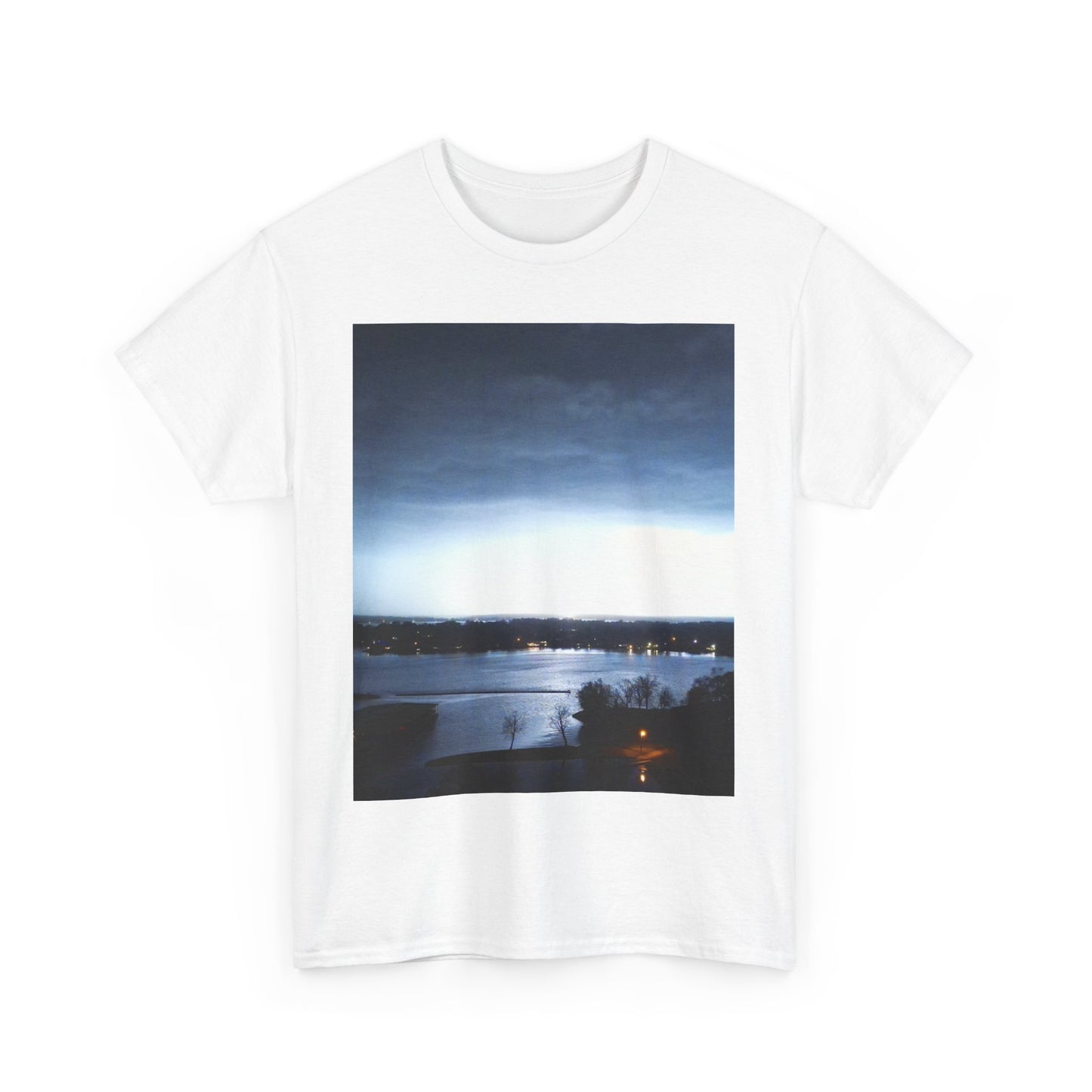 Serene Landscape Unisex Heavy Cotton Tee - Perfect for Nature Lovers