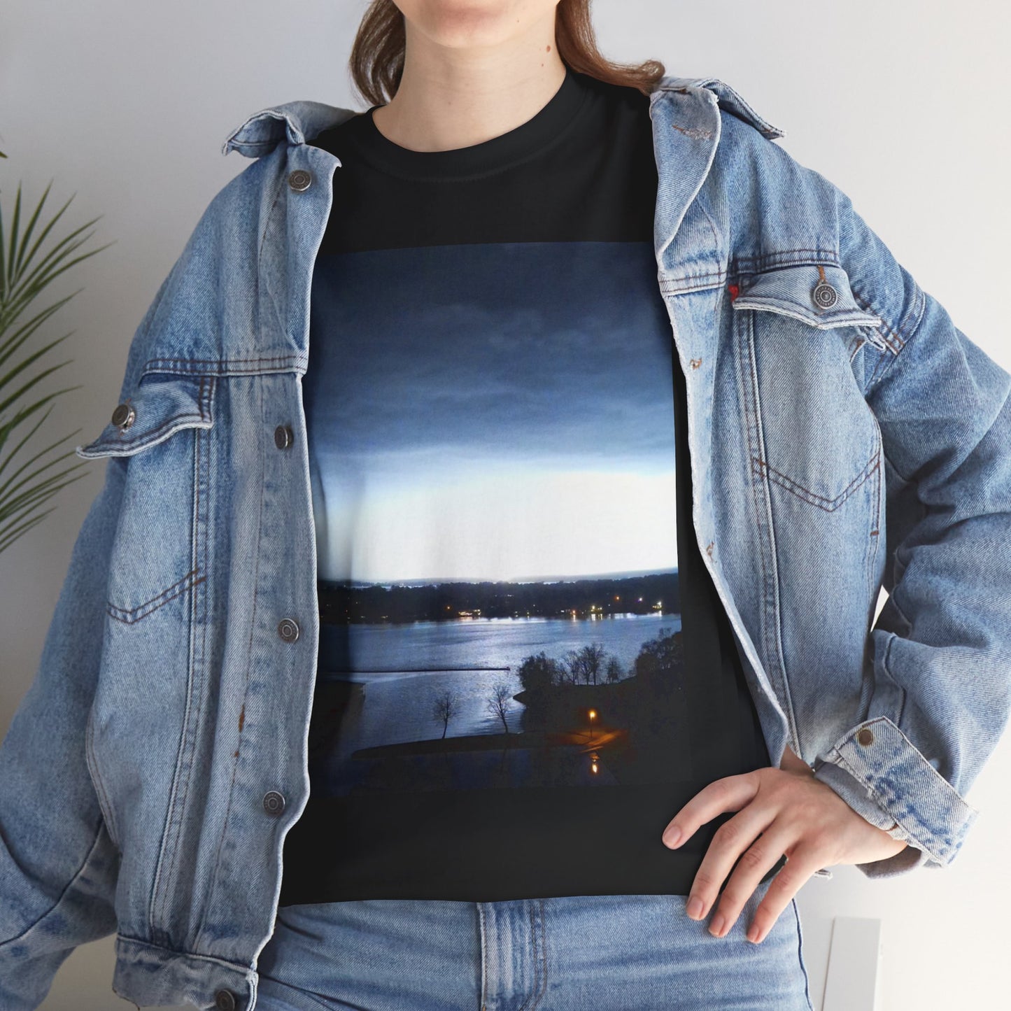 Serene Landscape Unisex Heavy Cotton Tee - Perfect for Nature Lovers