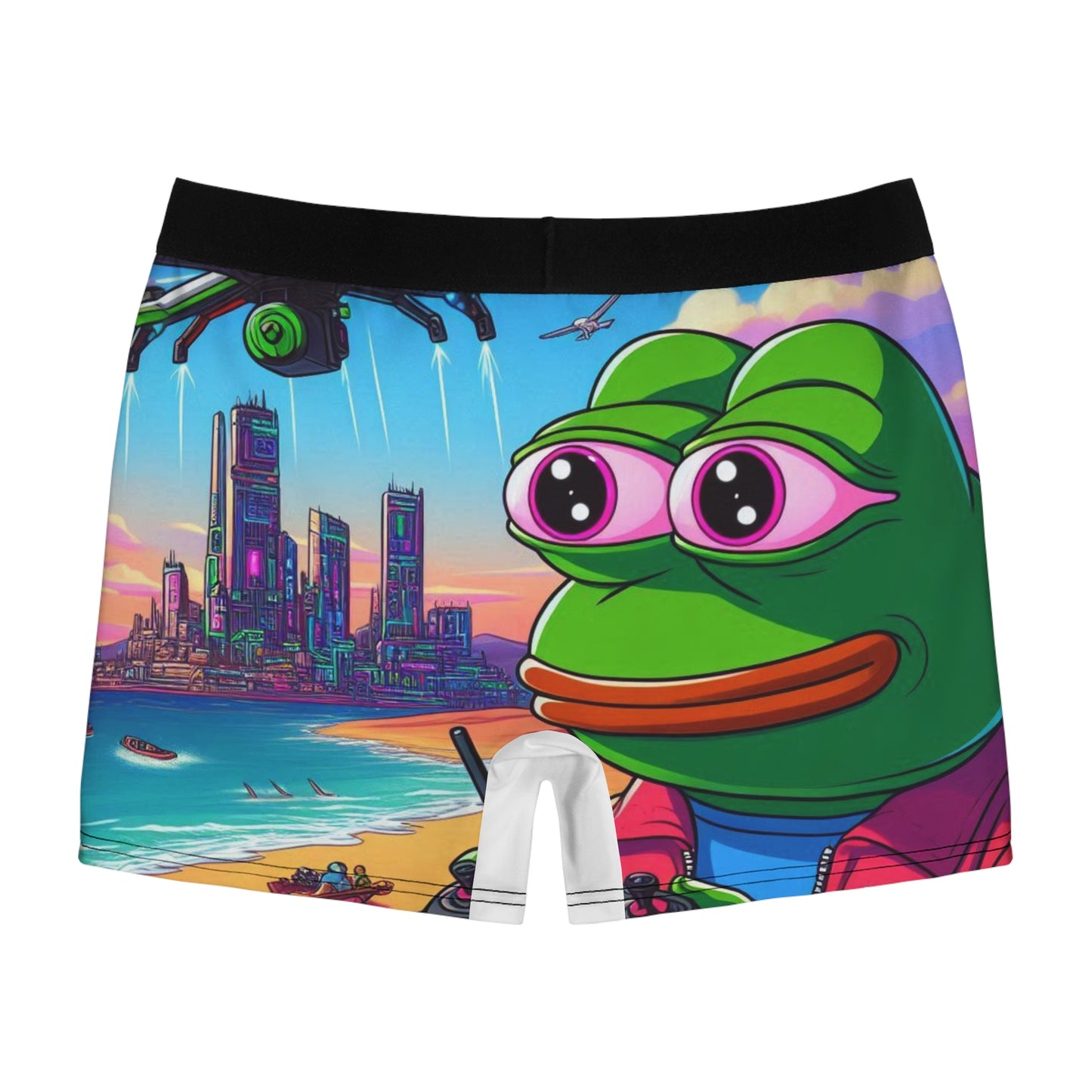 Vibrant Animated Boxer Briefs - Fun Pepe Design for Everyday Comfort
