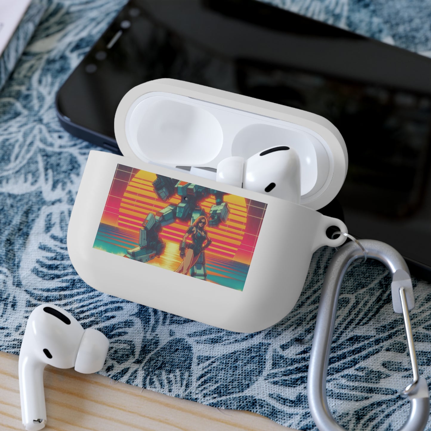 Retro Robot AirPods Case Cover - Stylish Protector for Music Lovers