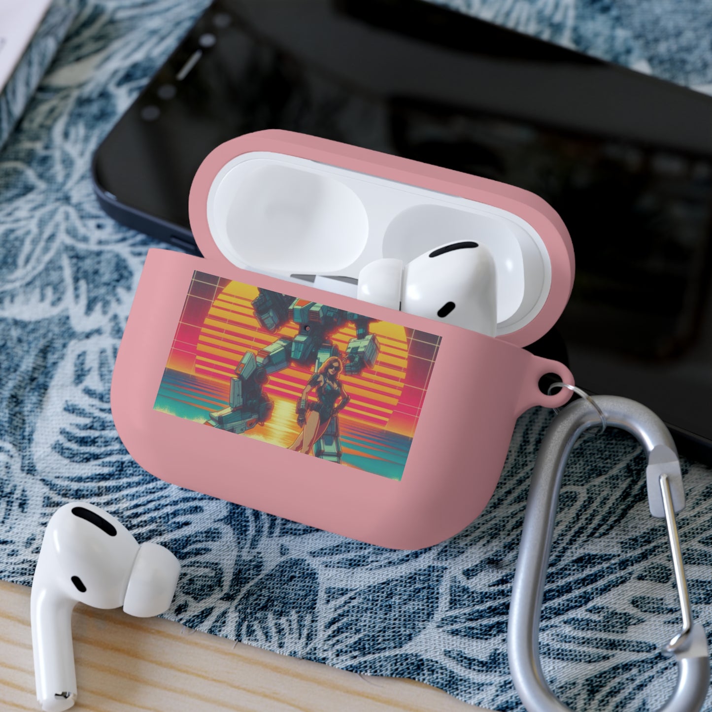 Retro Robot AirPods Case Cover - Stylish Protector for Music Lovers