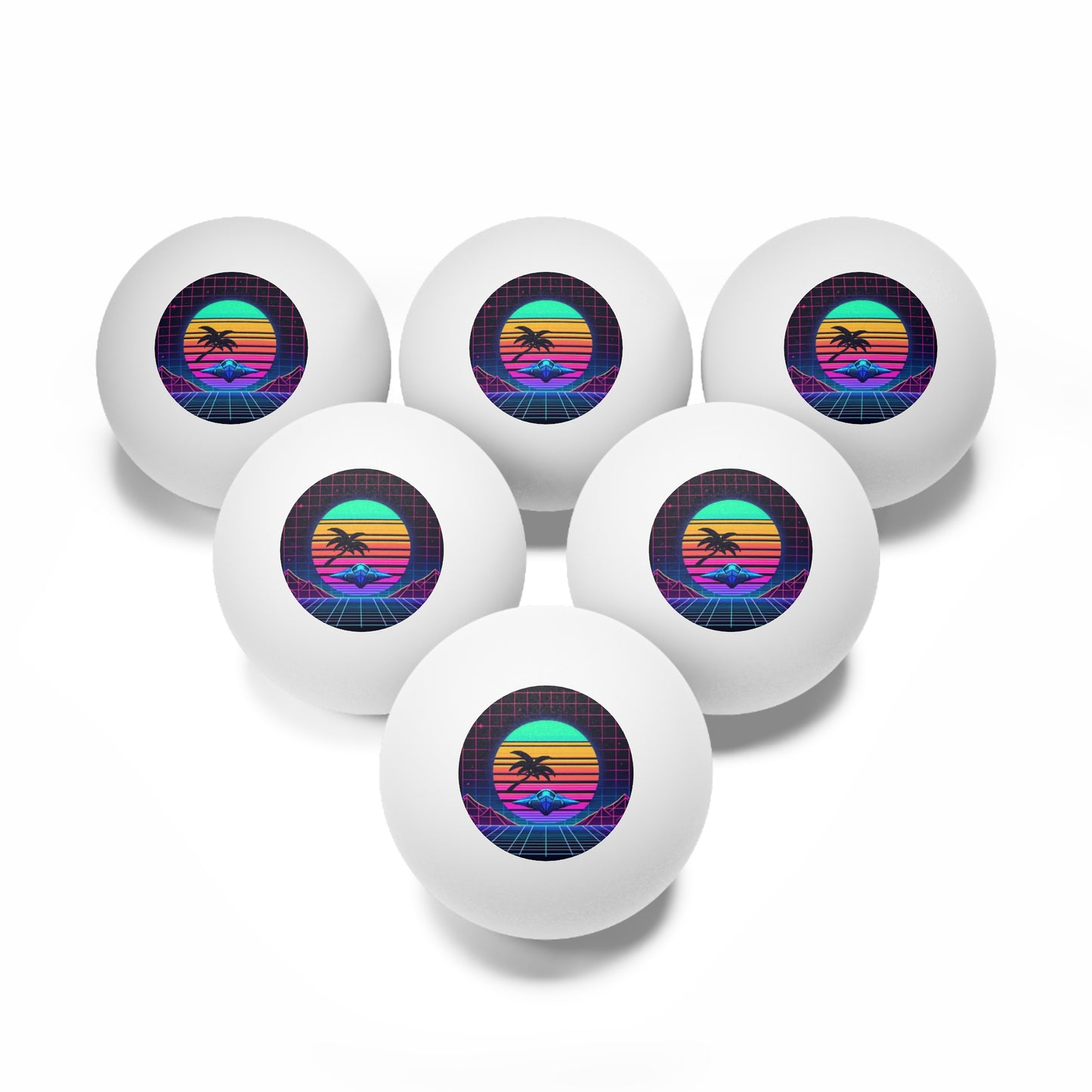 Ping Pong Balls, 6 pcs