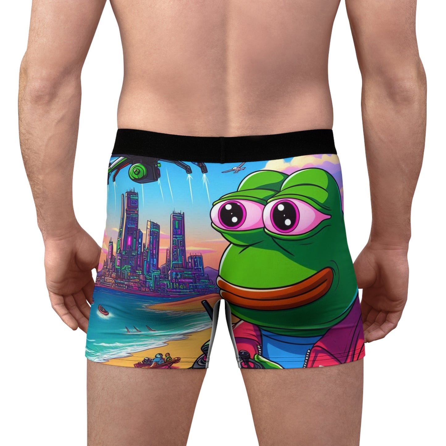 Vibrant Animated Boxer Briefs - Fun Pepe Design for Everyday Comfort