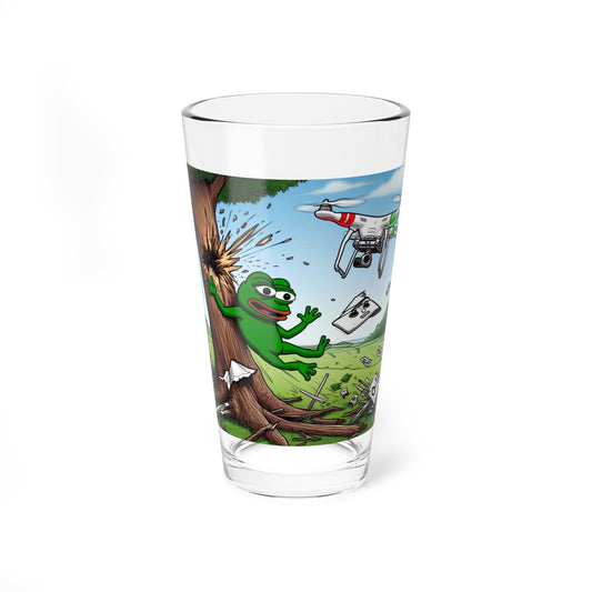 Funny 16oz Mixing Glass - Unique Cartoon Design for Home Bar