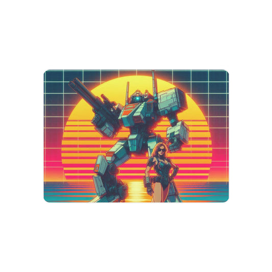 Retro Robot Metal Wall Art Sign - Vintage Sci-Fi Decor for Home or Office