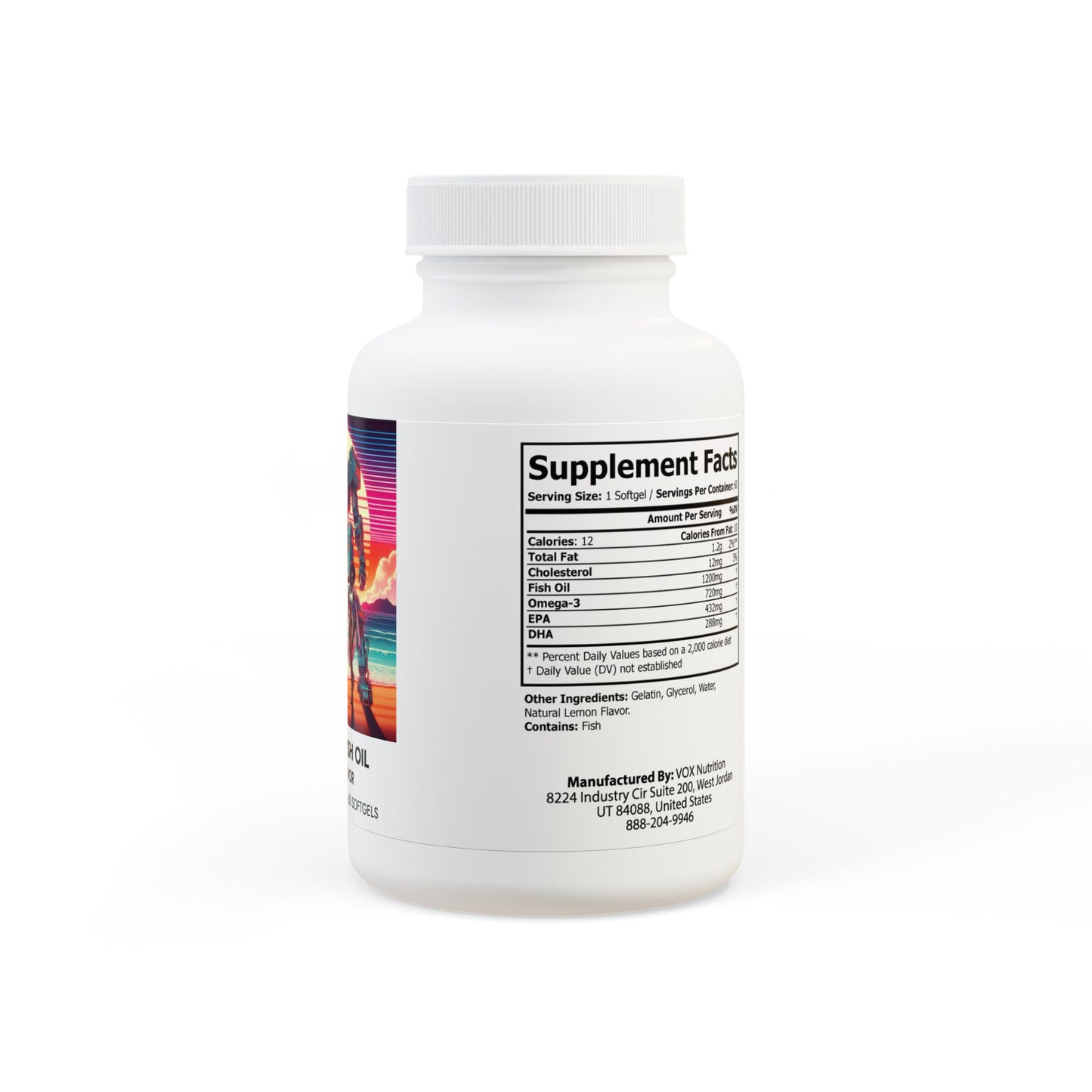 Omega 3 Fish Oil Supplement (60 Softgels)