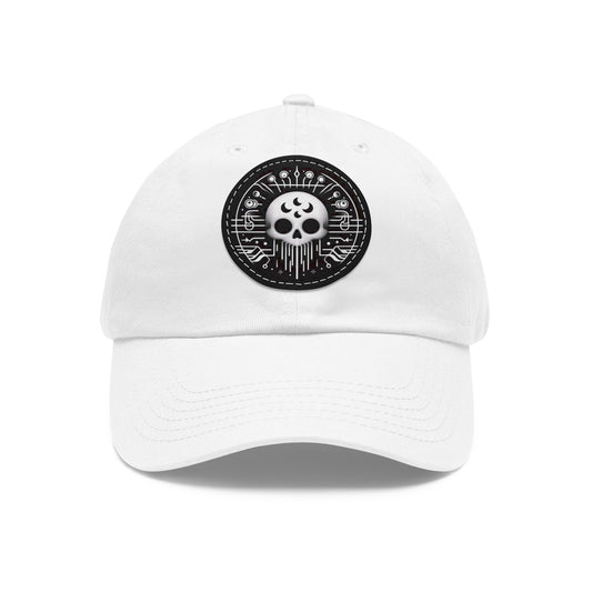 Dad Hat with Leather Patch (Round)