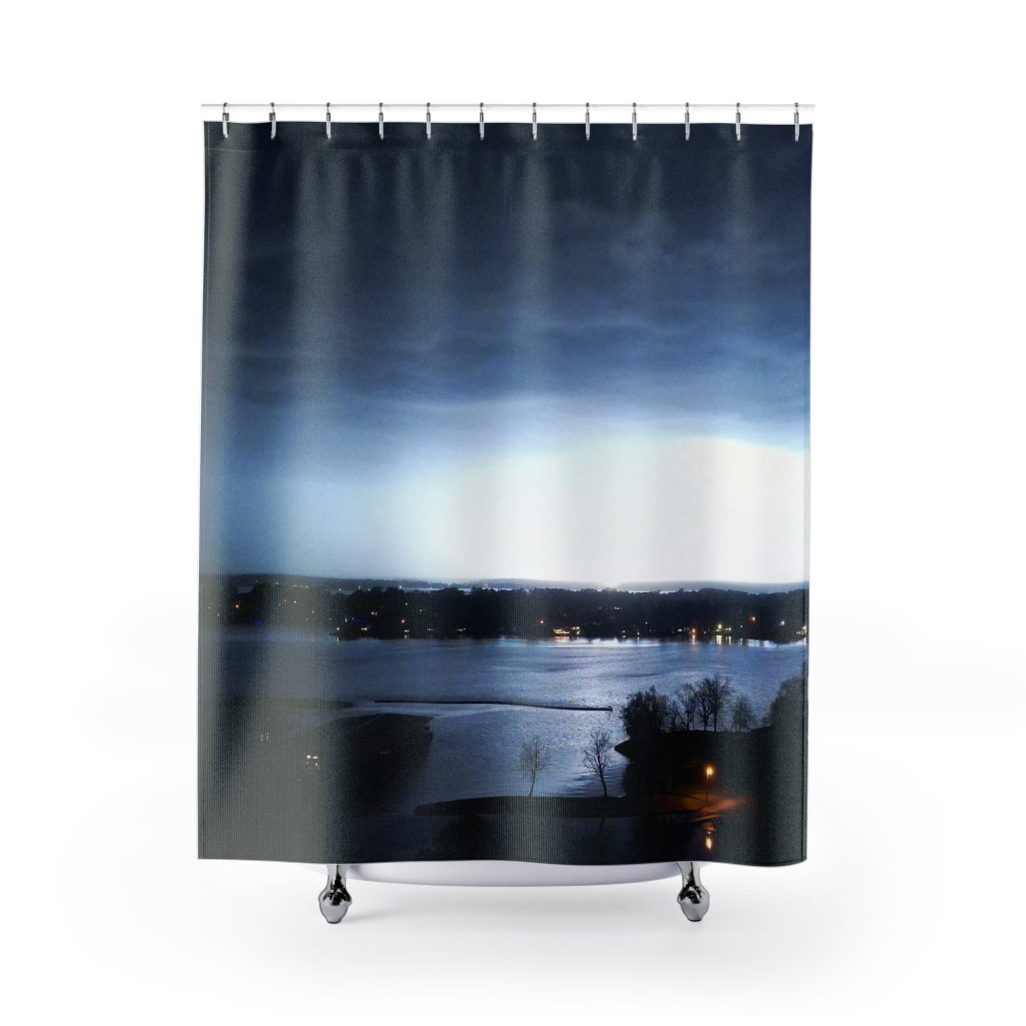 Tranquil Night Sky Shower Curtain - Serene Home Décor