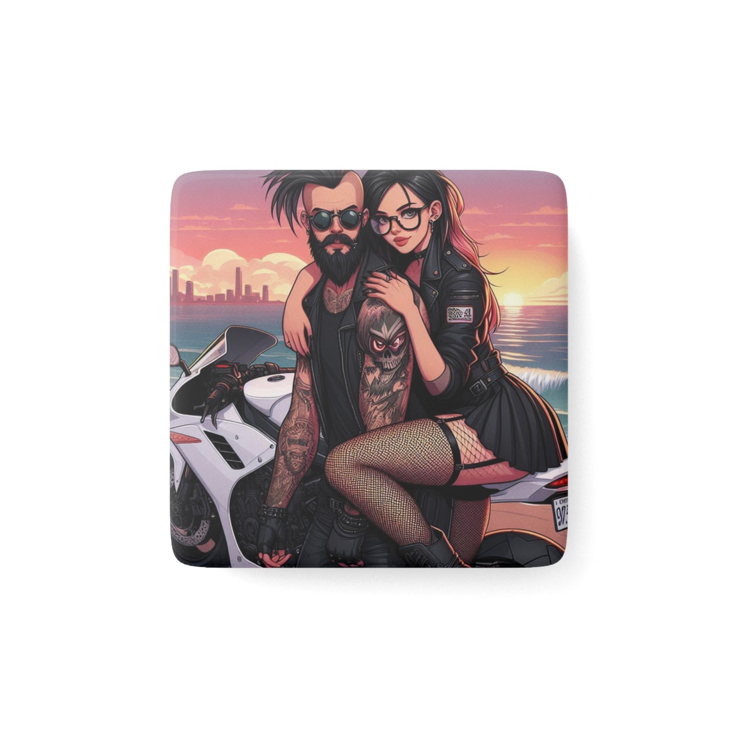 Porcelain Magnet, Square