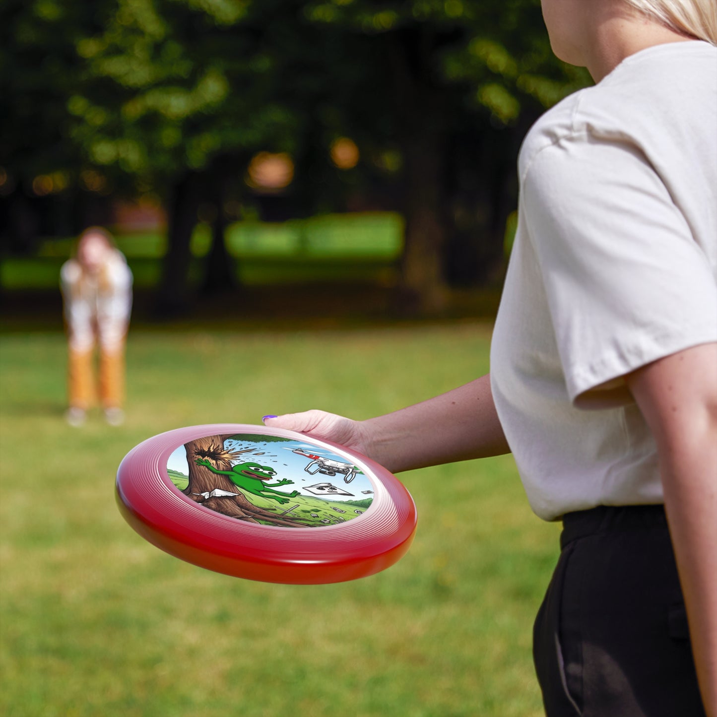Wham-O Frisbee with Playful Frog Design - Perfect for Outdoor Fun and Games!