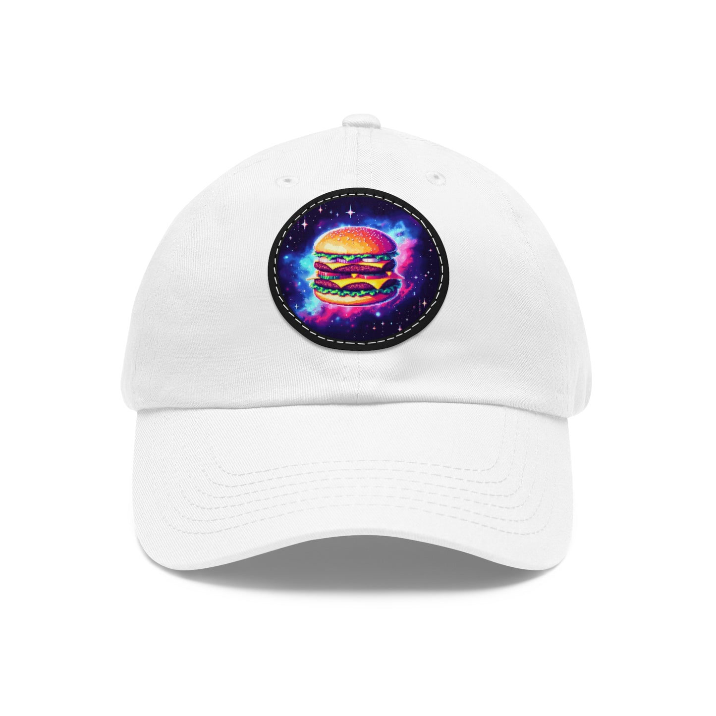 Dad Hat with Leather Patch (Round)