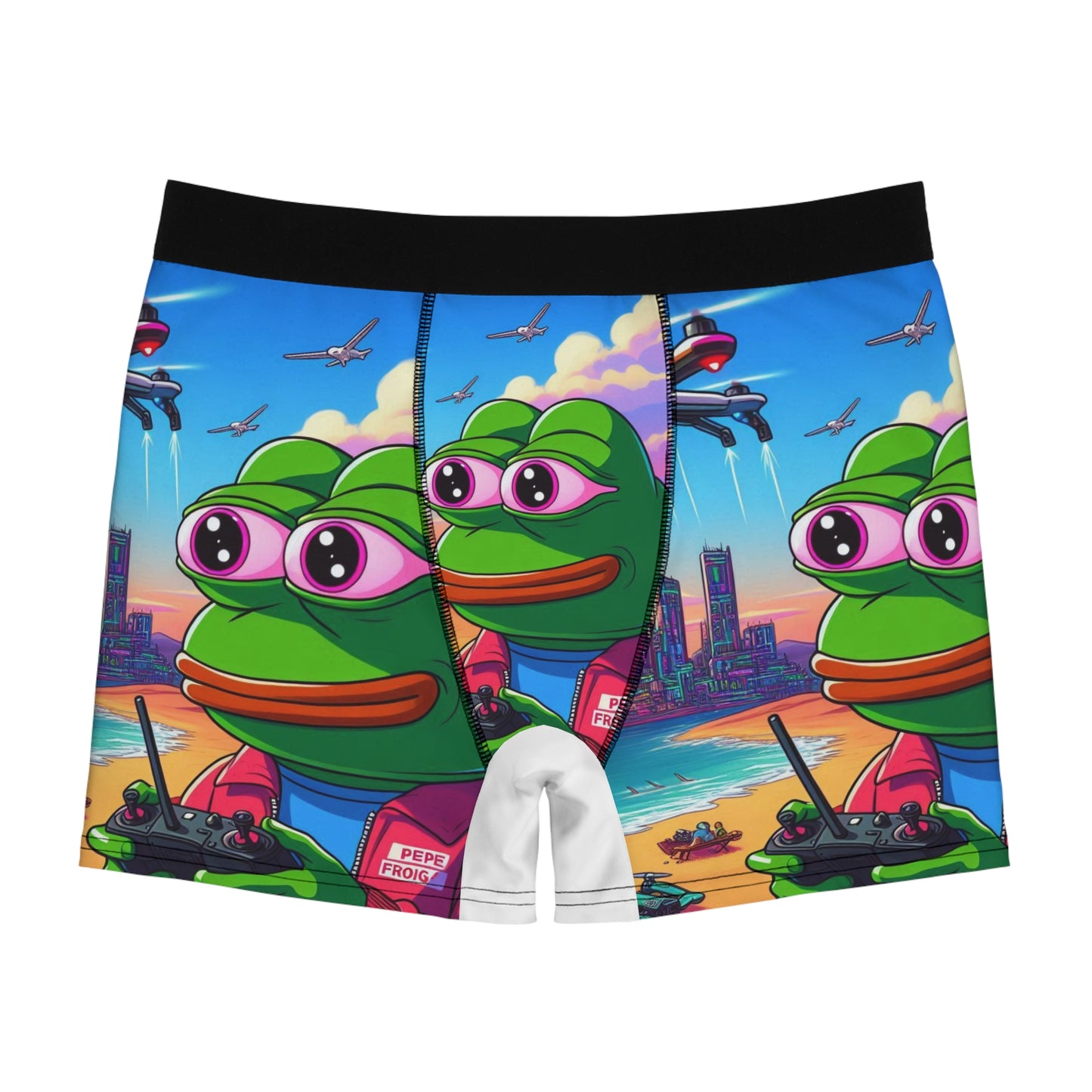 Vibrant Animated Boxer Briefs - Fun Pepe Design for Everyday Comfort