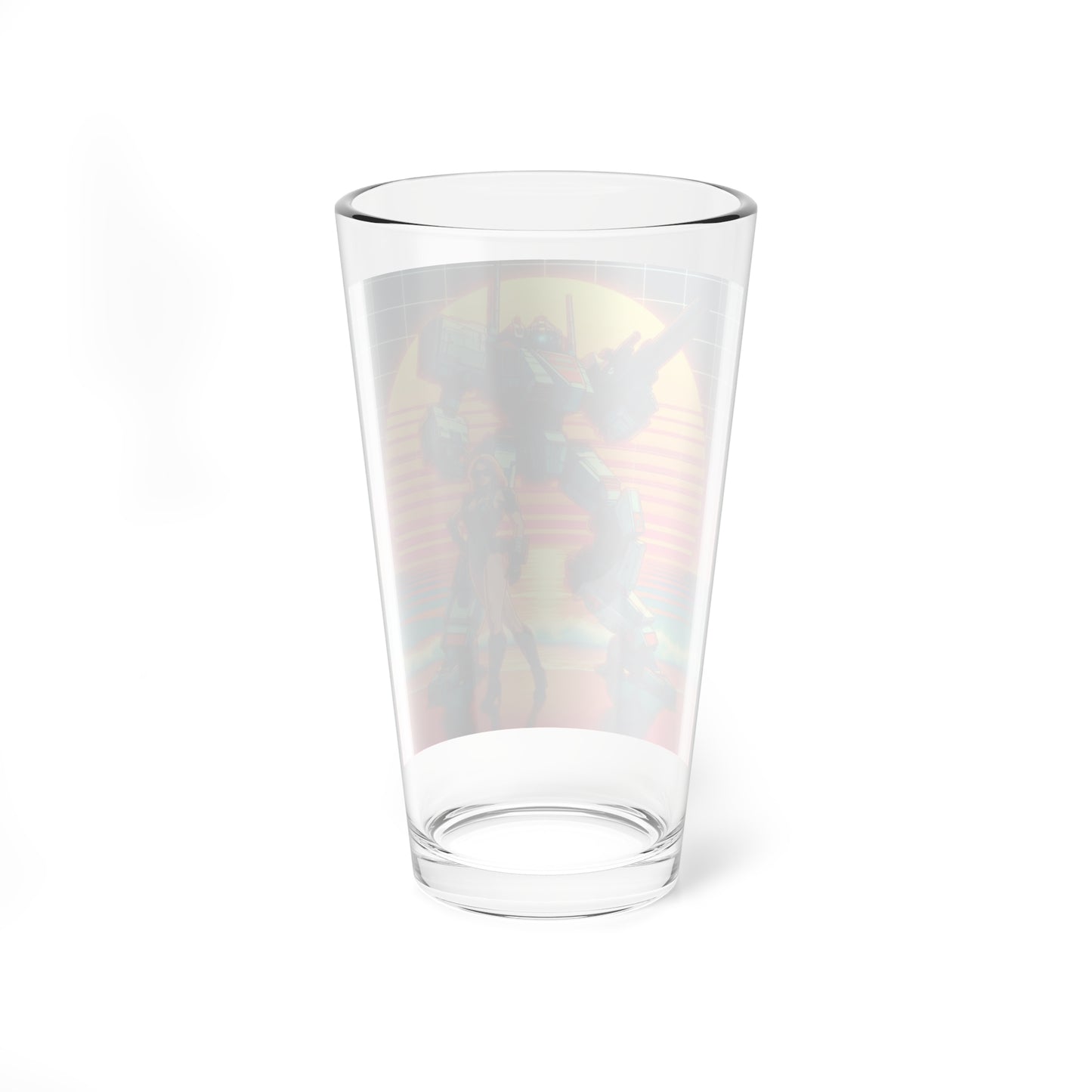 Retro Futuristic Mixing Glass - 16oz with Vibrant Artwork