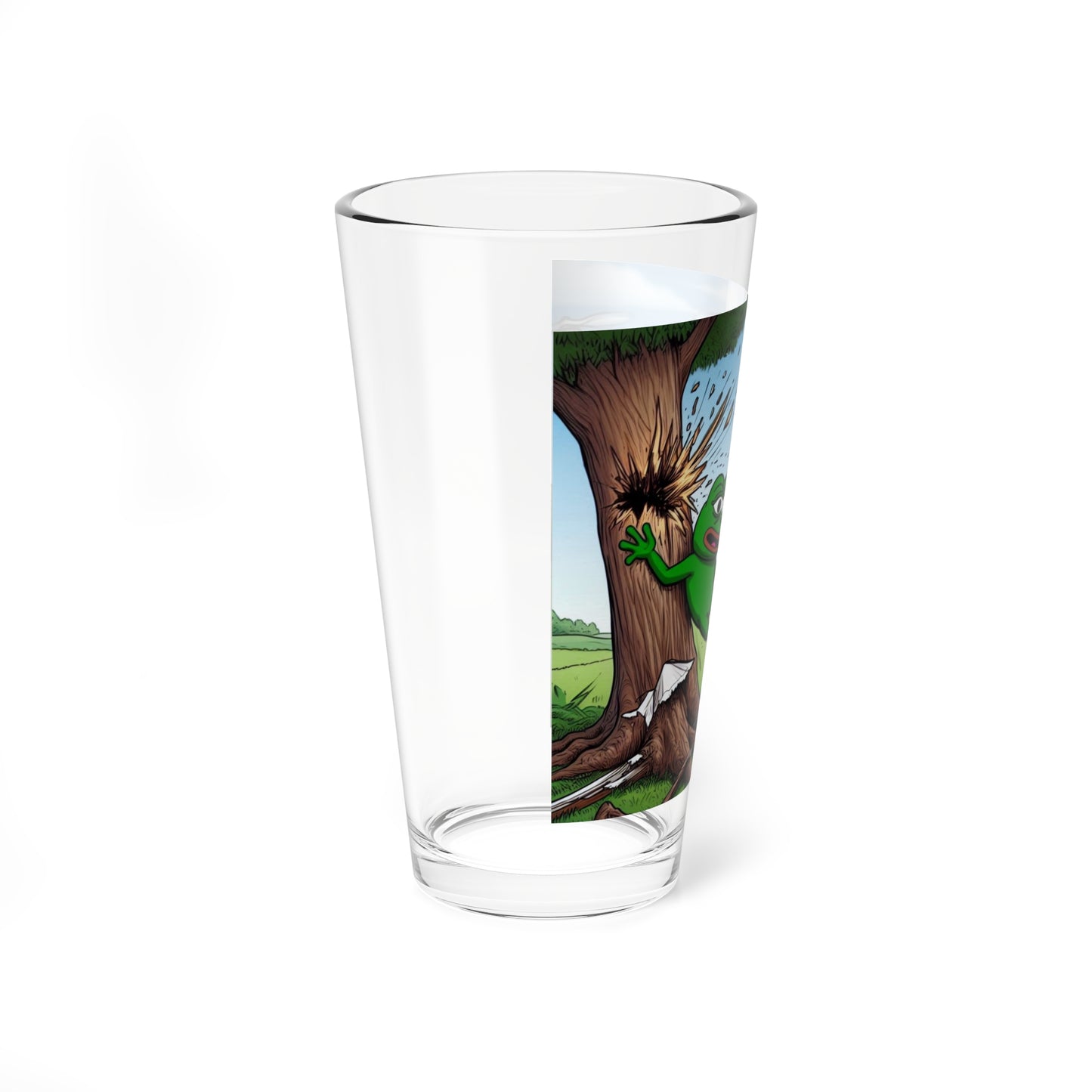 Funny 16oz Mixing Glass - Unique Cartoon Design for Home Bar
