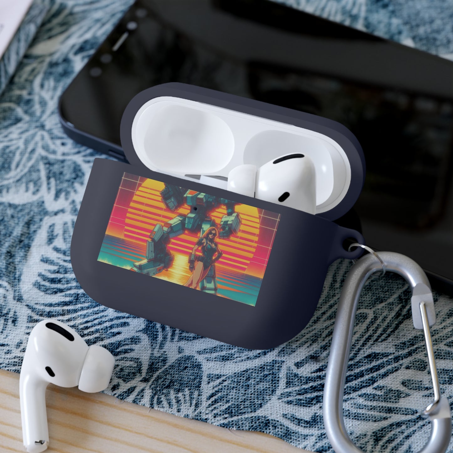 Retro Robot AirPods Case Cover - Stylish Protector for Music Lovers