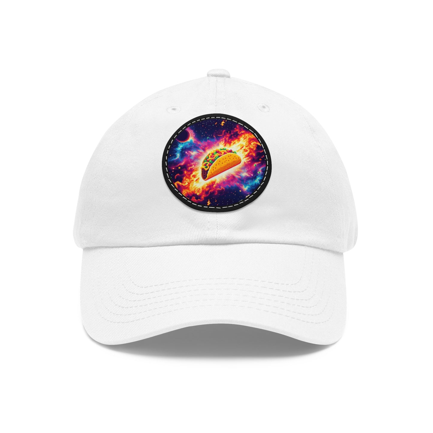 Dad Hat with Leather Patch (Round)