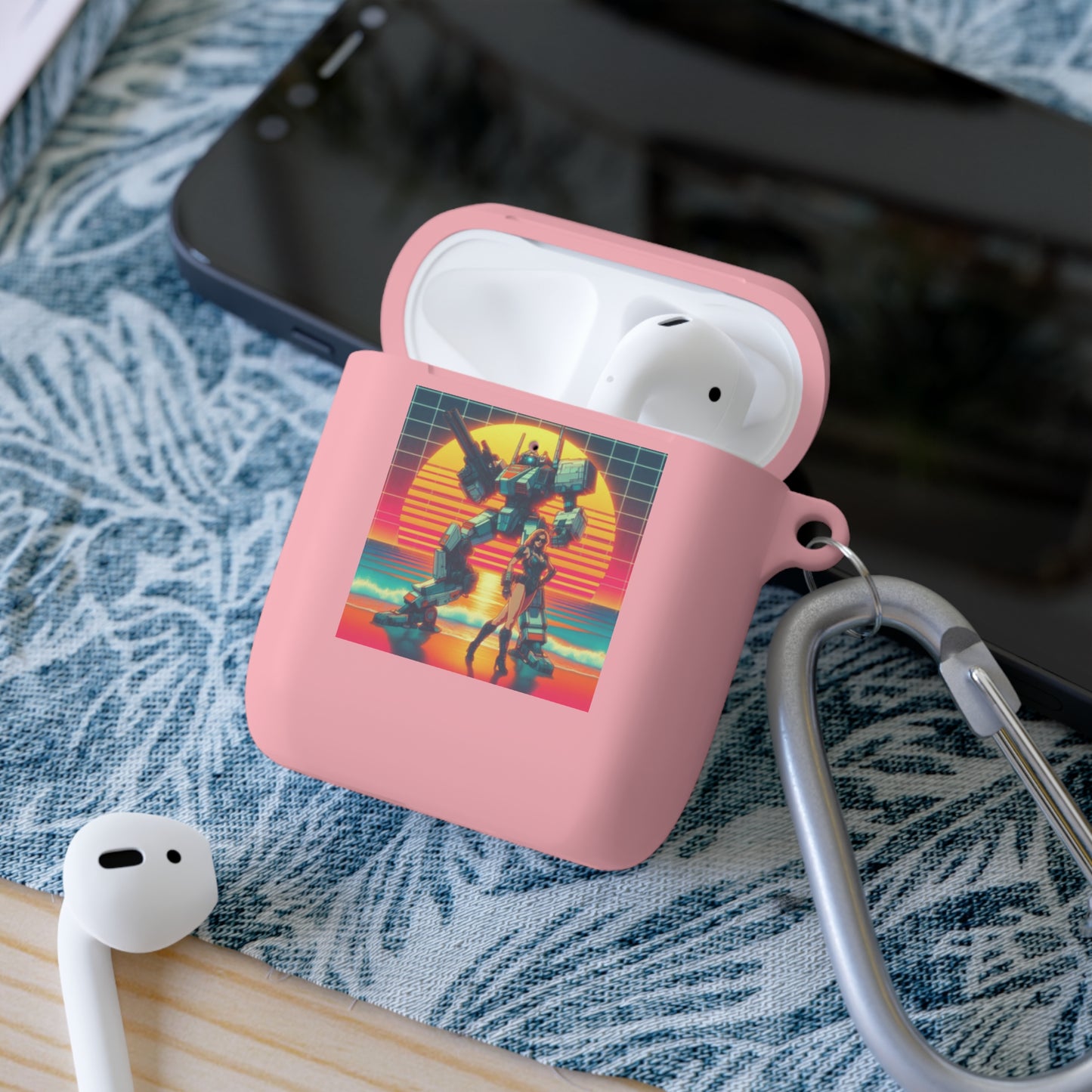 Retro Robot AirPods Case Cover - Stylish Protector for Music Lovers