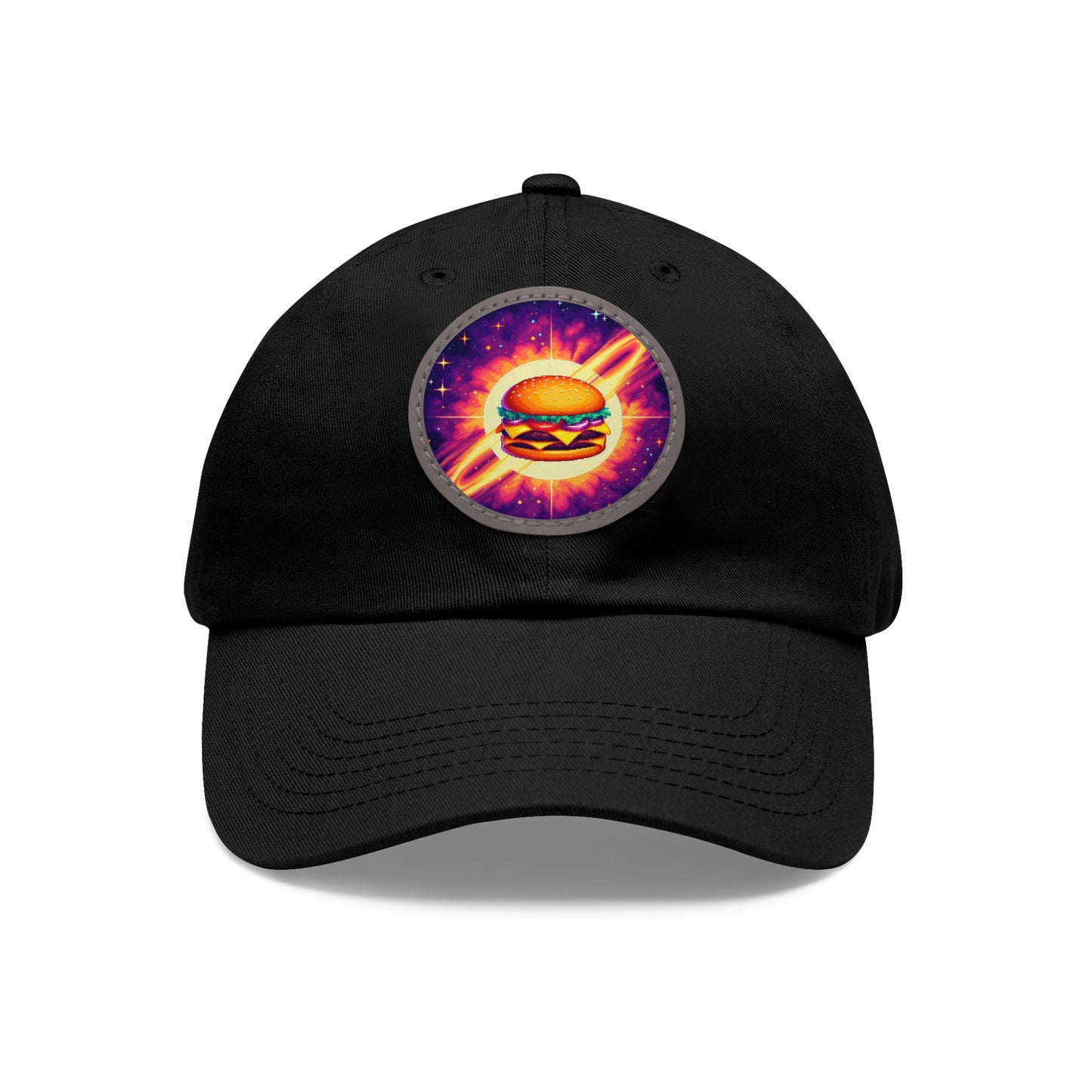 Dad Hat with Leather Patch (Round)