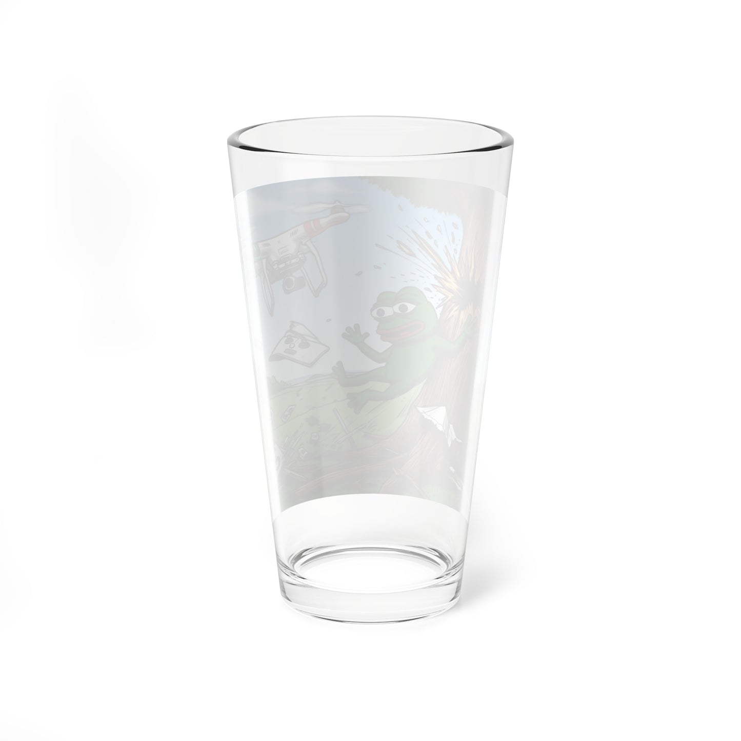 Funny 16oz Mixing Glass - Unique Cartoon Design for Home Bar