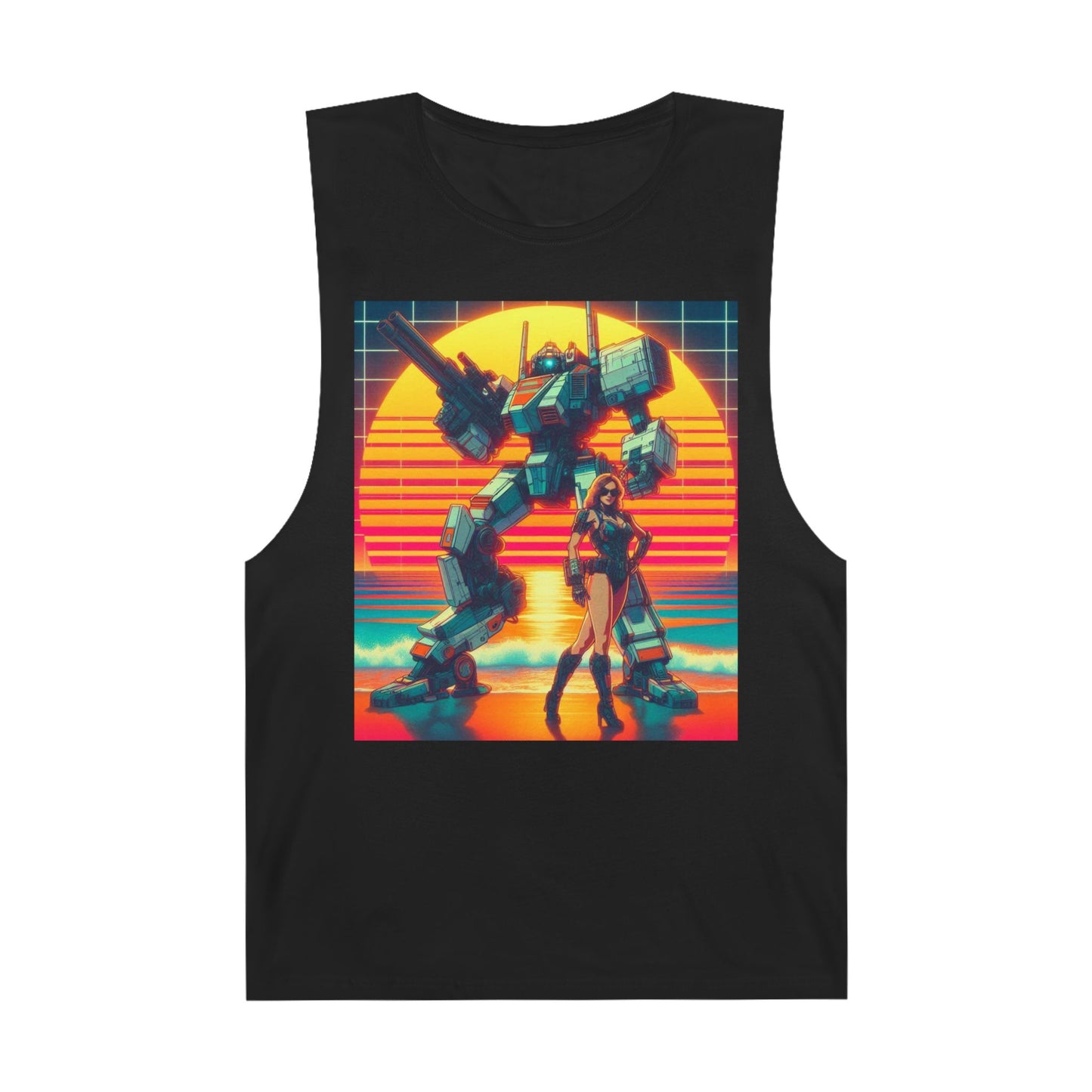 Retro Robot & Hero Unisex Tank Top