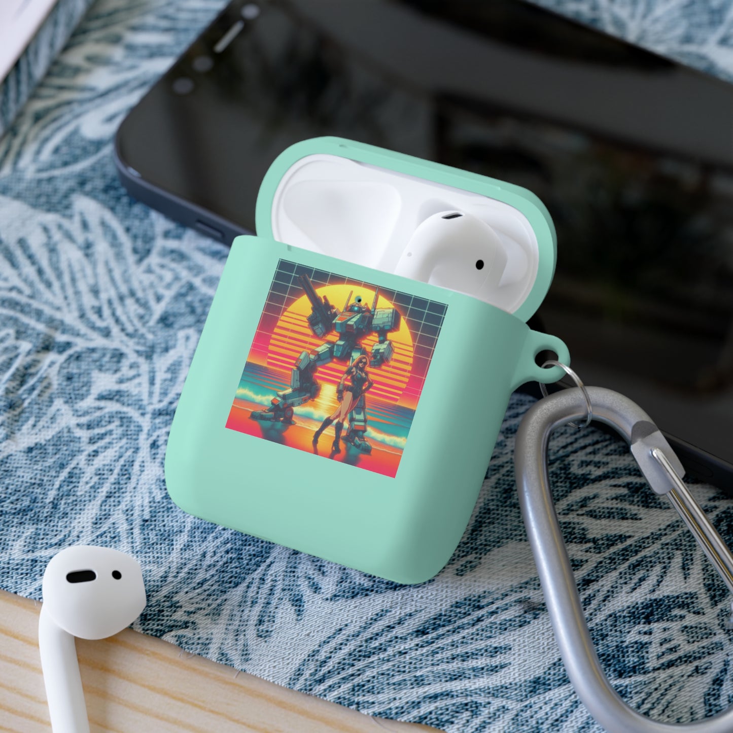 Retro Robot AirPods Case Cover - Stylish Protector for Music Lovers