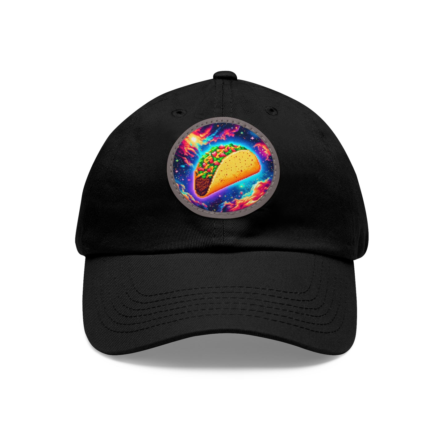 Dad Hat with Leather Patch (Round)