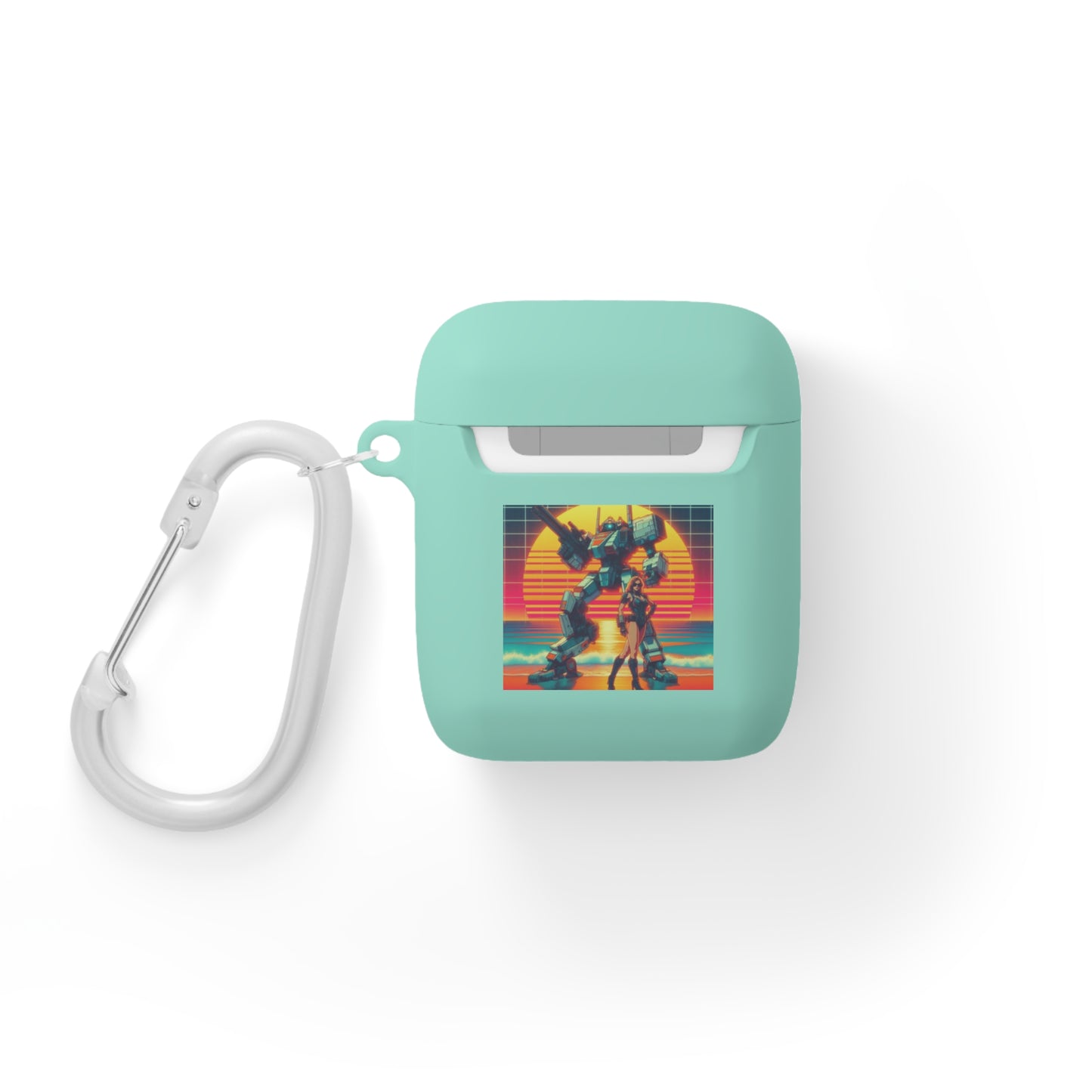 Retro Robot AirPods Case Cover - Stylish Protector for Music Lovers
