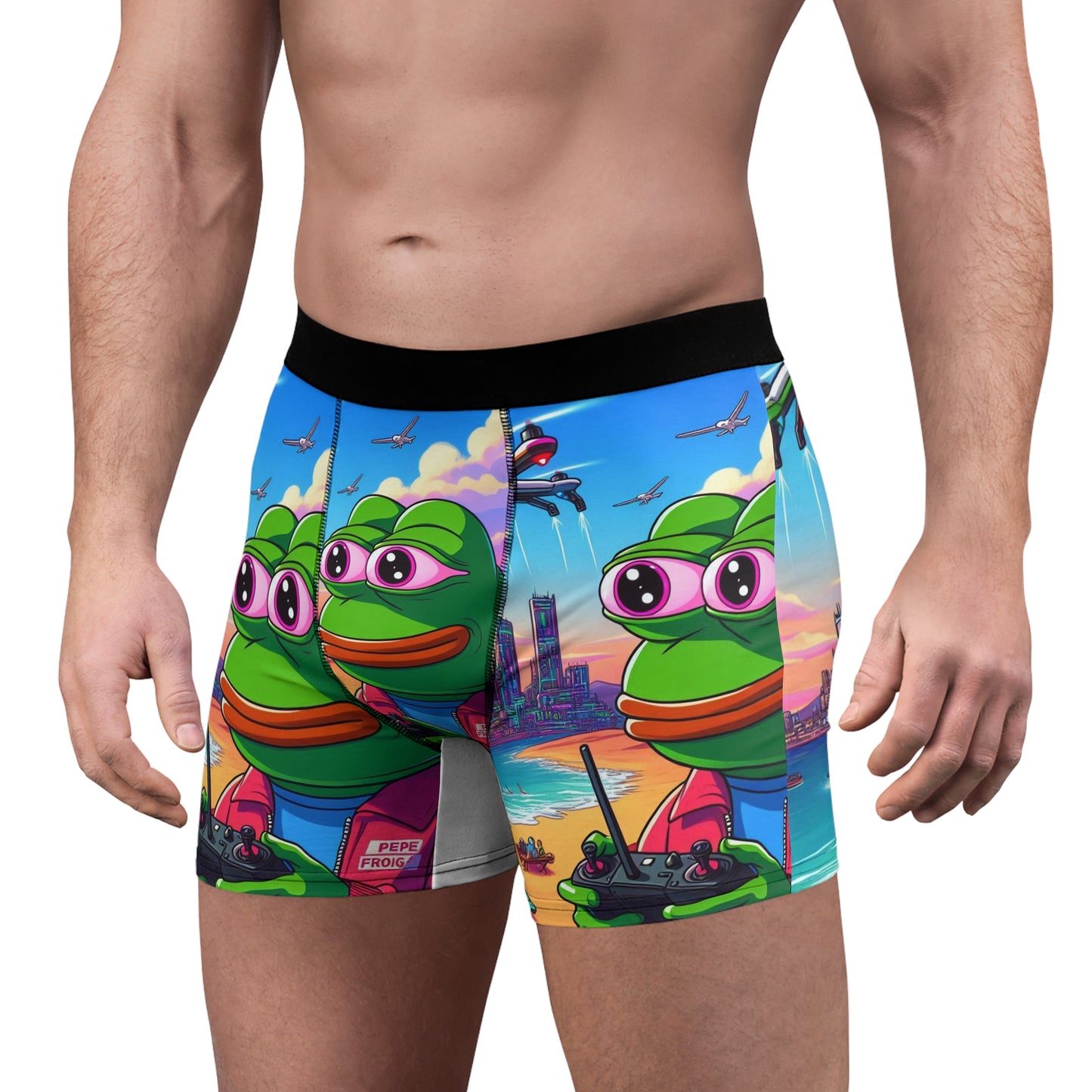 Vibrant Animated Boxer Briefs - Fun Pepe Design for Everyday Comfort