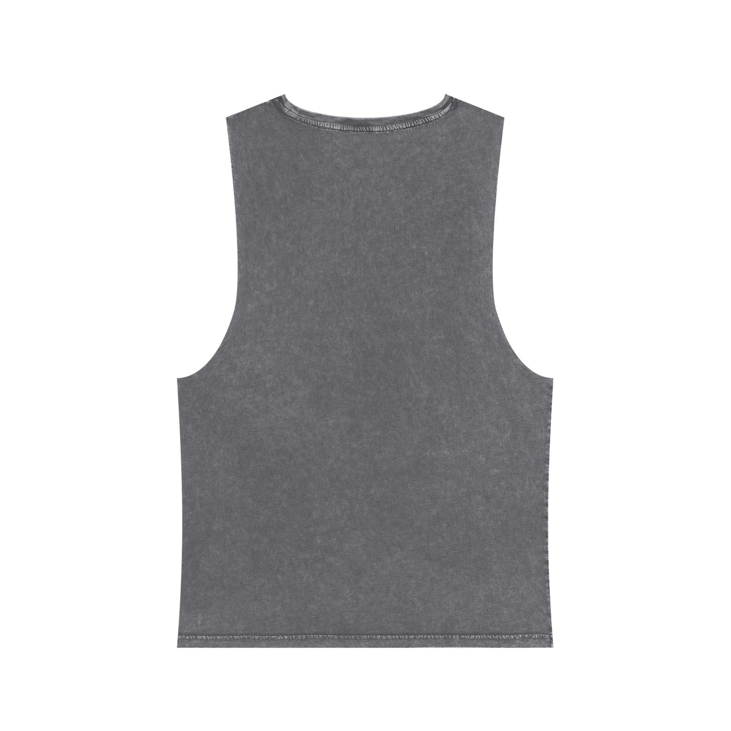 Unisex Stonewash Tank Top - Fun Cartoon Graphic Tee for Casual Wear