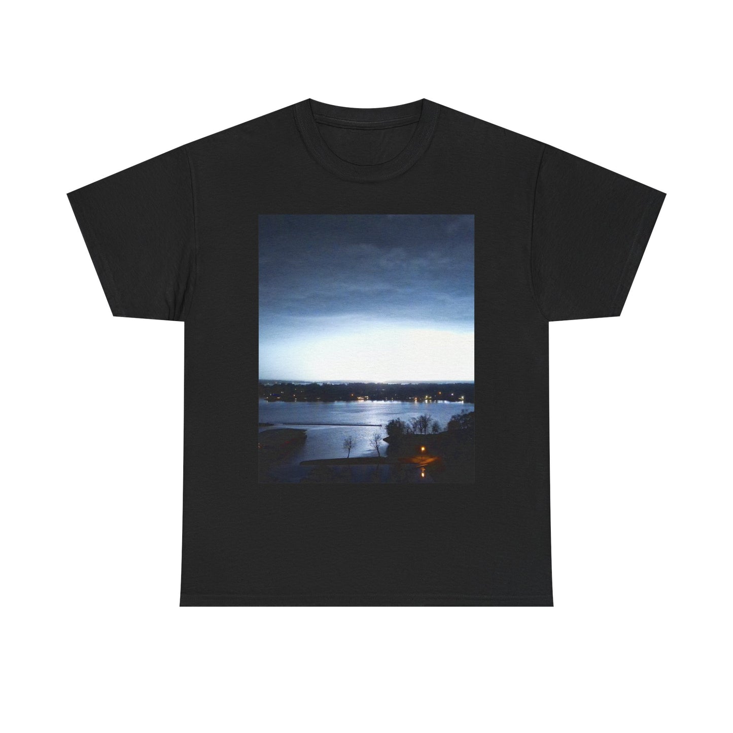 Serene Landscape Unisex Heavy Cotton Tee - Perfect for Nature Lovers