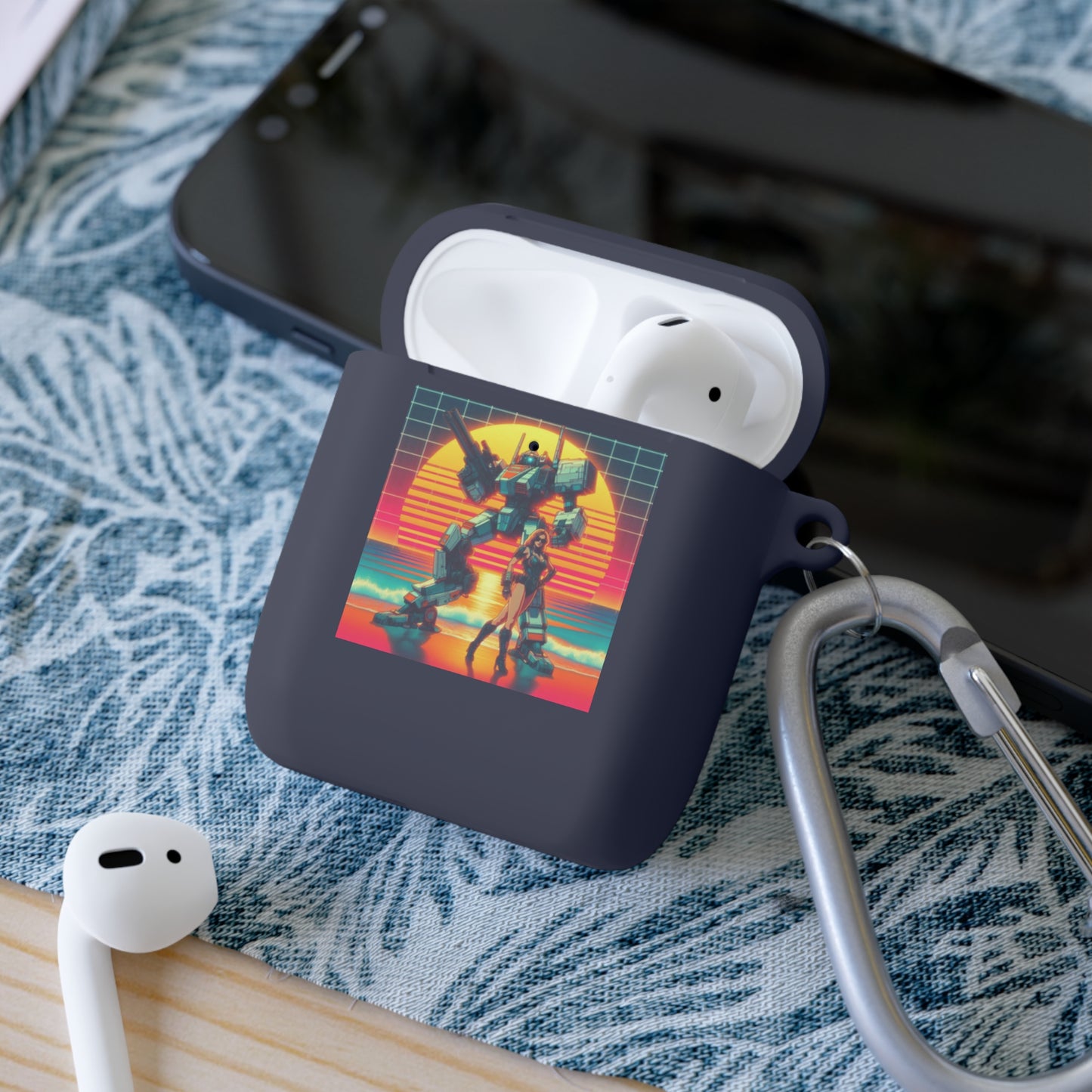 Retro Robot AirPods Case Cover - Stylish Protector for Music Lovers
