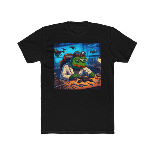 Funny Pilot Frog Unisex Cotton Crew Tee - Perfect for Gamers and Meme Lovers