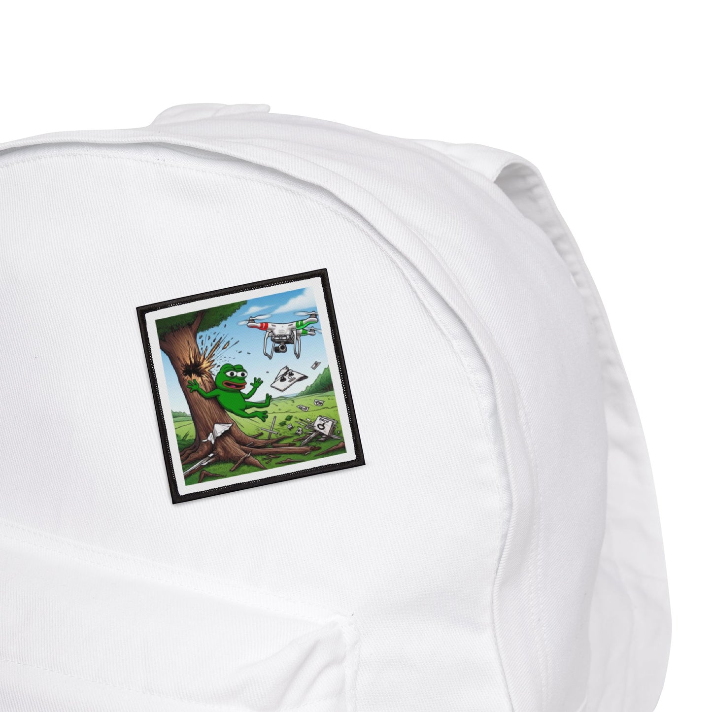 Funny Iron-On Patch - Cartoon Frog in Action