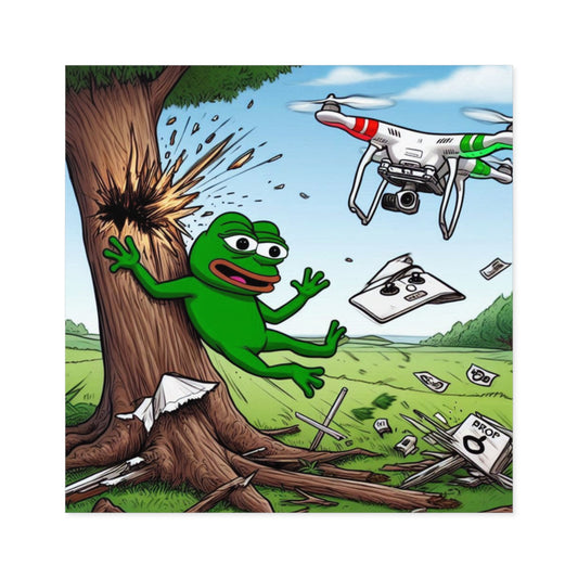 Funny Meme Laminate Stickers - Eco-Friendly Square Decor