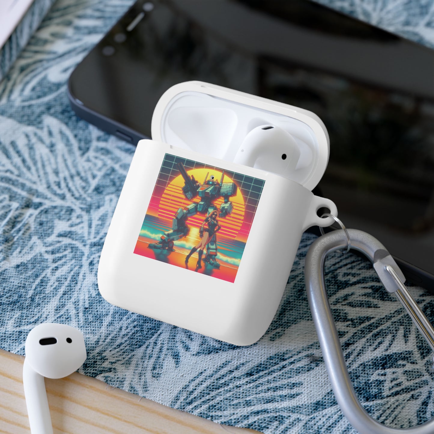 Retro Robot AirPods Case Cover - Stylish Protector for Music Lovers